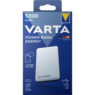 Varta Powerbank Energy 5000 mAh + Micro USB Kabel