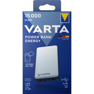 Varta Powerbank Energy 15000 mAh + Micro USB Kabel