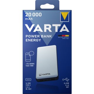 Varta Powerbank Energy 20000 mAh + Micro USB Kabel