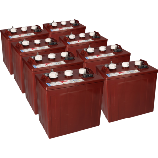 8x Trojan T-125 Plus 6V 240Ah Deep Cycle Traktionsbatterie ELPT-Anschluss