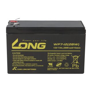 Kung Long VDS WP7-12(28W)/F1 12V 7 Ah Blei AGM Akku