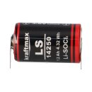 Kraftmax Li 3,6V Batterie mit Pins +/- LS14250 1/2 AA