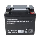 Multipower MP40-12 AGM Bleiakku 12V 40Ah – M6