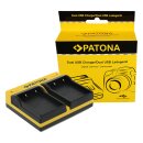 PATONA USB Ladegerät Olympus OM-1 BLX-1 Display