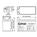 Kung Long WP7-12(28W)-M/F2 12V 7Ah AGM Bleiakku F2 6,3mm