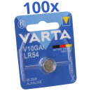 100x Varta Knopfzelle Electronics V 10 GA Alkaline 1,5 V...
