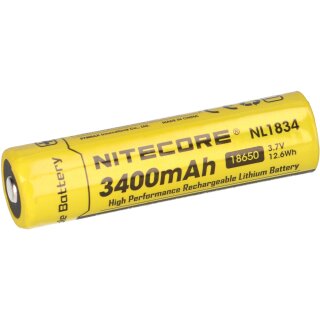 Nitecore Li-Ion Akku Typ 18650 NL1834 3400 mAh mit PCB/IC-Protection