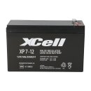 XCell XP7-12 AGM Bleiakku 12V 7Ah - T1 / Faston 4,8 mm -...