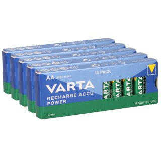 50x Varta Ready2Use AA Mignon Akku Ni-MH 1,2V 2100mAh