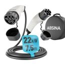 Absina Ladekabel-Elektroautos-22kW Typ 2 auf Typ 2, 7.5m