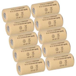 10 Stück XCell Akku Sub-C 1,2V 2000mAh 2000SCK/PP – NiCd