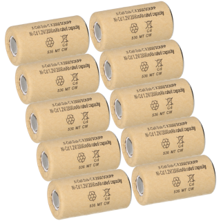 10 pieces XCell Battery Sub-C 1,2v / 2000mAh 2000sck/pp
