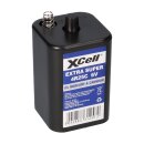 6x XCell 4r25 6V block battery set - 6 Volt 9500 mAH