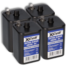 4x XCell 4R25 6V-Block Batterie SET - 6 Volt 9500 mAH