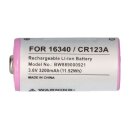 16340 Li-Ion Akku 3,6 V 800 mAh – CR123A-Format