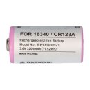 Akku 16340 / CR123A 3.6V Li-ion 800mAh