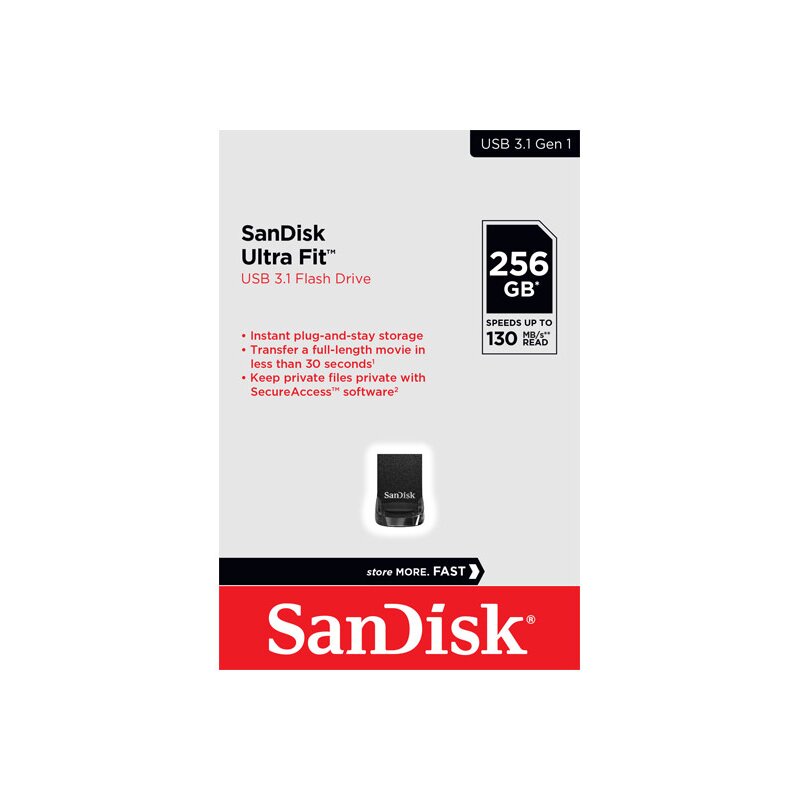 Sandisk Usb-Stick Cle Cruzer Fit Ultra 256Go Usb 3.0 619659163792 - Image 7