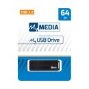 USB 2.0 Stick 64GB, schwarz