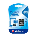 microSDXC Card 256GB, Premium, Class 10, U1 + SD-Adapter