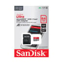 microSDXC Card 64GB, Ultra, Class 10, U1, A1 + SD-Adapter
