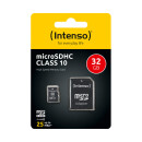 microSDHC Card 32GB, Class 10 + SD-Adapter
