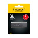 Intenso USB 2.0 Stick 8GB, Alu Line, anthrazit