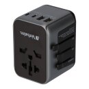 Ladeadapter, Universal Travel, UTA-03, schwarz