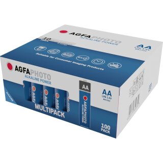 AGFAPHOTO Batterie Alkaline Mignon AA LR06 1.5V 100 Stück