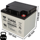 B-Ware Yuasa Blei-Akku REC50-12I Pb 12V 50Ah Zyklenfest,...