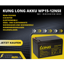 Kung long battery 12v 15Ah wp15-12nse battery agm cycle proof