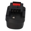 Werkzeugakku 12V 2Ah Ni-MH passend für BLACK & DECKER BDBN 1202