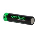 2x PATONA premium 18650 cell li-ion battery + usb-c input 3.7v 3300mAh