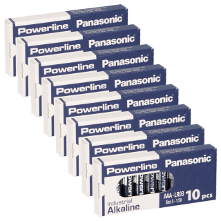 80x MICRO AAA LR03 MN2400 Batterie PANASONIC POWERLINE INDUSTRIAL 1383mAh