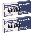 20x MICRO AAA LR03 MN2400 Batterie PANASONIC POWERLINE...