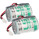 2x Saft lithium 3.6v battery ls 14250 + jst-shr-2p buffer battery 10 year battery