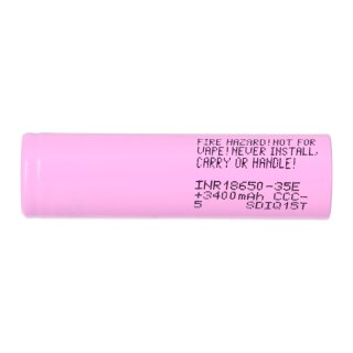 2x Samsung INR18650-35E 18650 Akku 3,6V 3500mAh Flat-Top inkl. 18650 Schutzbox
