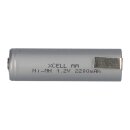 XCell Akku Mignon AA 2200 mAh 1,2V NiMh mit Z Lötfahne Flattop Hochstrom