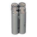 Battery pack 7.2v 2200mAh Mignon industrial batteries NiMH with solder tag FlatTop