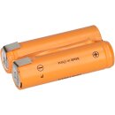 Akkupack 2,4V 1500mAh Panasonic Spezial Industrie Akku AA Mignon Reihe mit Lötfahne