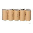 5 row battery Sub-C 3000mAh 6v NiMH with solder tag in cardboard jacket