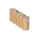 5 row battery Sub-C 3000mAh 6v NiMH with solder tag in cardboard jacket