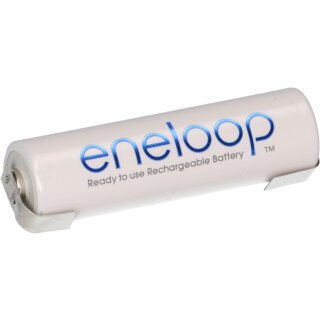 Panasonic Eneloop AA Mignon Akku 1.2V 2000mAh mit Lötfahne U-Form