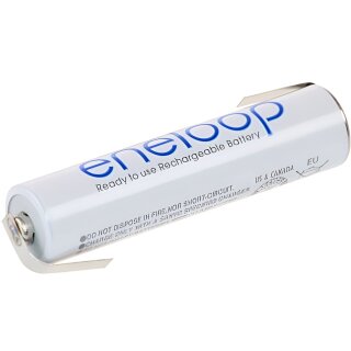 Panasonic BK-4MCCE Eneloop Akku AAA Micro HR03 mit Z Lötfahne 800 1,2V