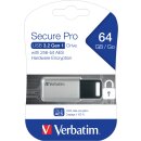 Verbatim USB 3.0 Stick 64GB, Secure Pro, Silber