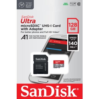 KeiSanDisk microSDXC Card 128GB, Ultra, Class 10, U1, A1n Wert vergeben