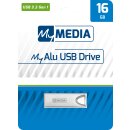 MyMedia USB 3.2 Stick 16GB, Typ-A, My Alu, silber