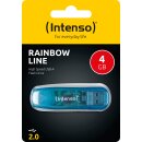 Intenso USB 2.0 Stick  4GB, Rainbow Line, blau