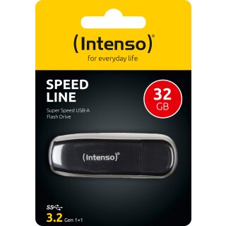 Intenso USB 3.2 Stick 32GB, Speed Line, schwarz