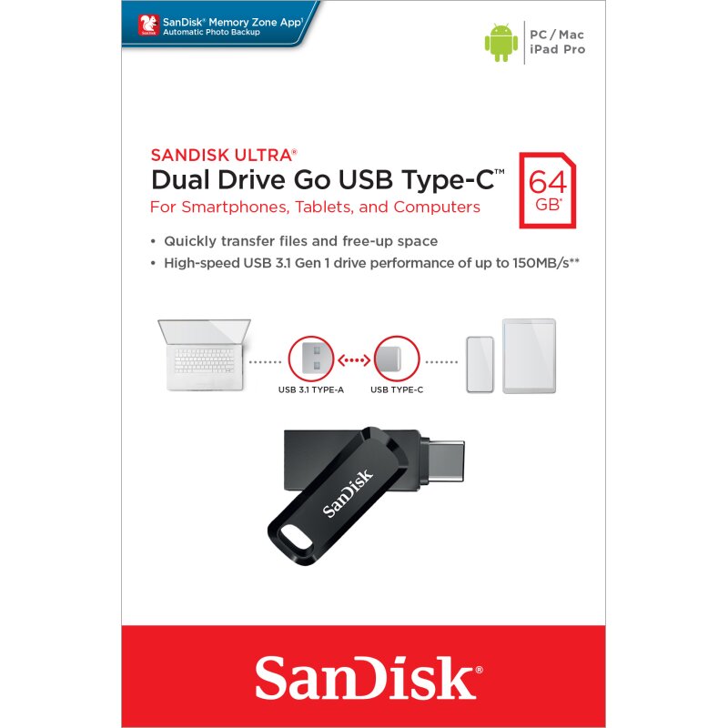 SanDisk Ultra Dual USB 3.1 Type-C 64GB Speicherstick mit bis zu 150 MB/s Lesegeschwindigkeit - Image 6