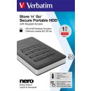 Verbatim Festplatte 1TB USB 3.1, A-C, 6.35cm (2.5), schwarz